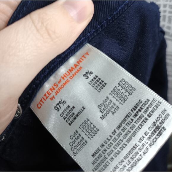 Citizens of Humanity Angie Super Flare Raw Hem midnight blue - Picture 3 of 6